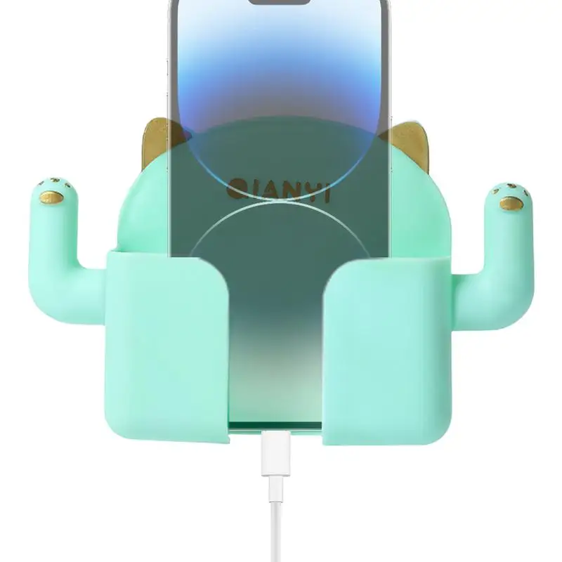 Aan De Muur Gemonteerde Telefoonhouder Luie Mobiele Telefoon Punch-Vrije Muursteun Standaard Stabiele Telefoonhouder Voor Toiletbadkamer Keuken