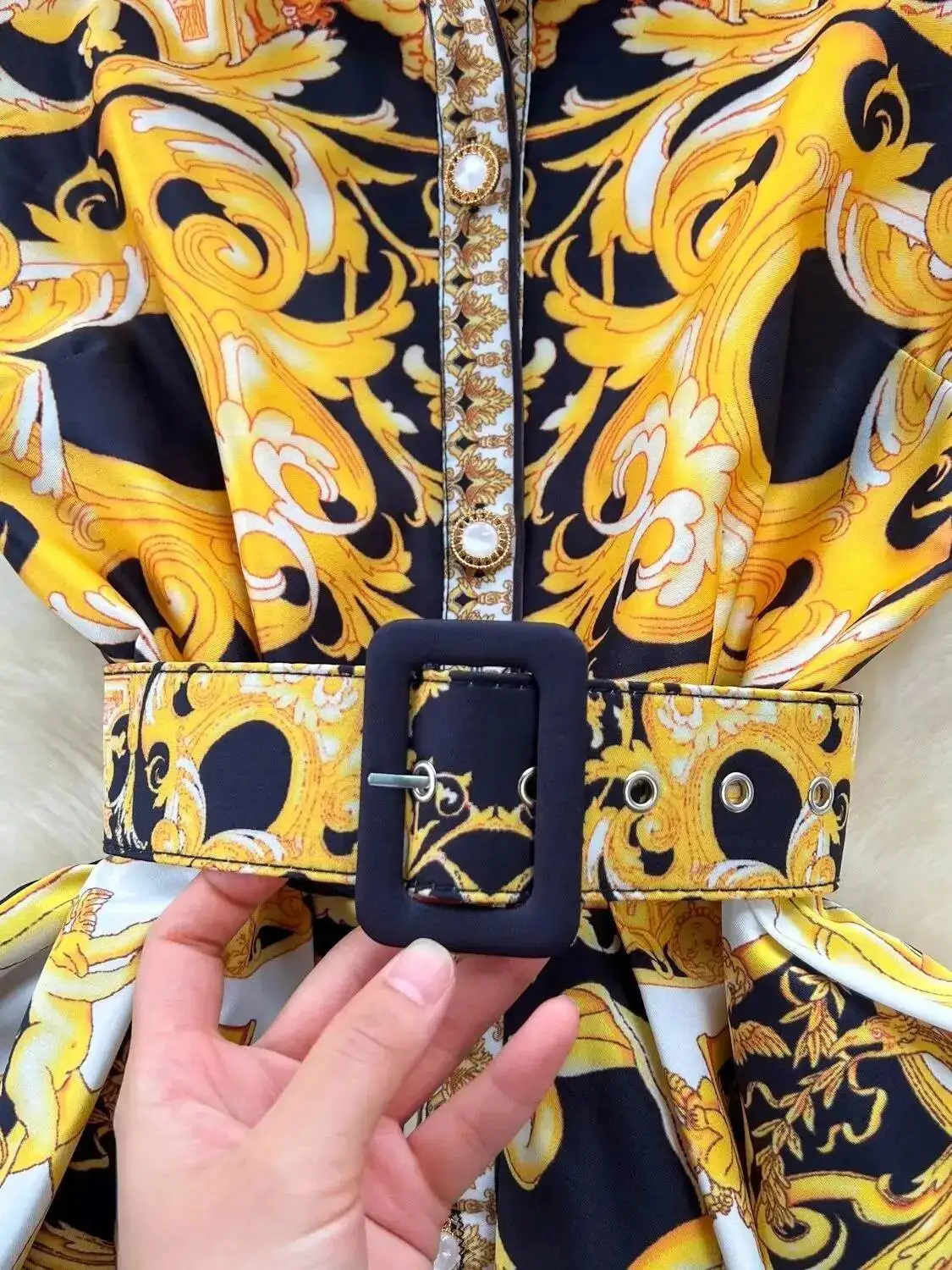 JAMERARY แฟชั่นฤดูร้อน Holiday ดอกไม้ Midi เสื้อผู้หญิงแขนกุด Baroque พิมพ์เข็มขัดยาว Vintage Party Vestidos