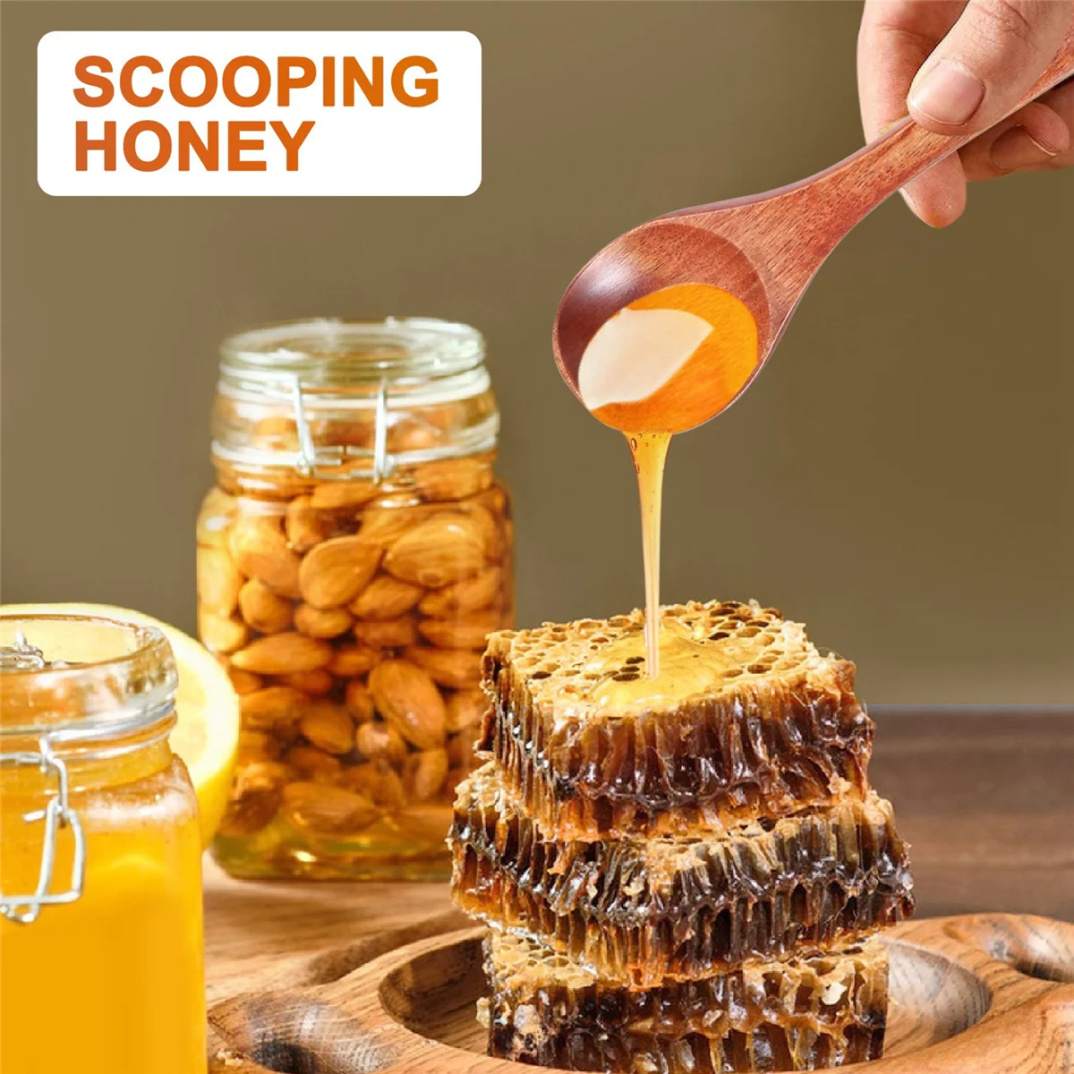 Маленькие деревянные ложки, 6 шт. деревянная чайная ложка для приготовления маленьких приправ, мини-деревянная ложка для меда для ежедневного использования