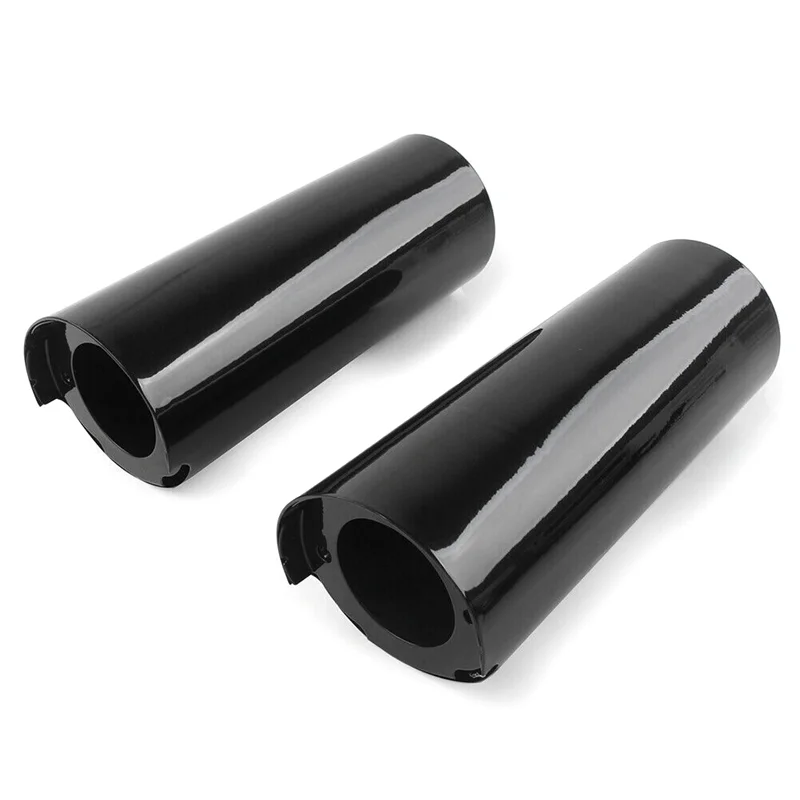 

A95E-2PCS Smooth Fork Tube Slider Covers Cowbells Parts Accessories Fit For Electra Tri Glide FLHX, +2Inch