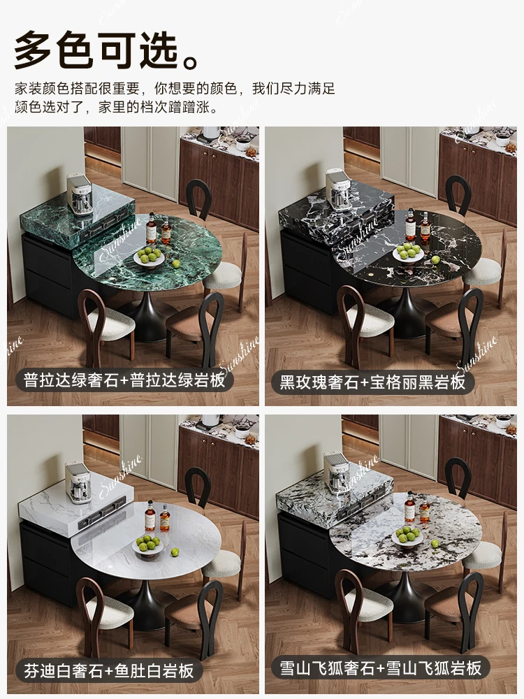 Natural luxury stone island table integrated socket guide table restaurant table