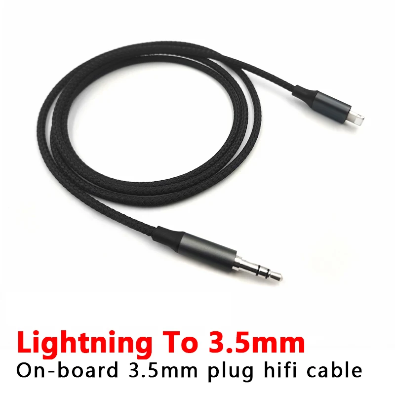 Earmax 1m aux relâmpago plug 8 pinos para 3.5mm jack conector de expansão de áudio do carro é cabo de áudio para iphone 11/12/13pro