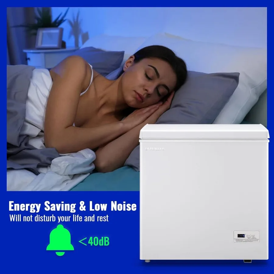Chest Freezer with Electronic Panel Accurate Temperature Display to 1 and Easy to Use 5.0 Cu.ft Deep Freezing with 2 Removable