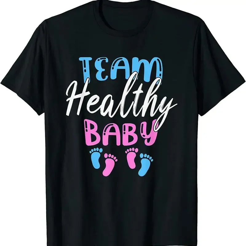 New Limited Funny Team Boy Girl Healthy Baby Shower Gender Reveal Party T Shirt