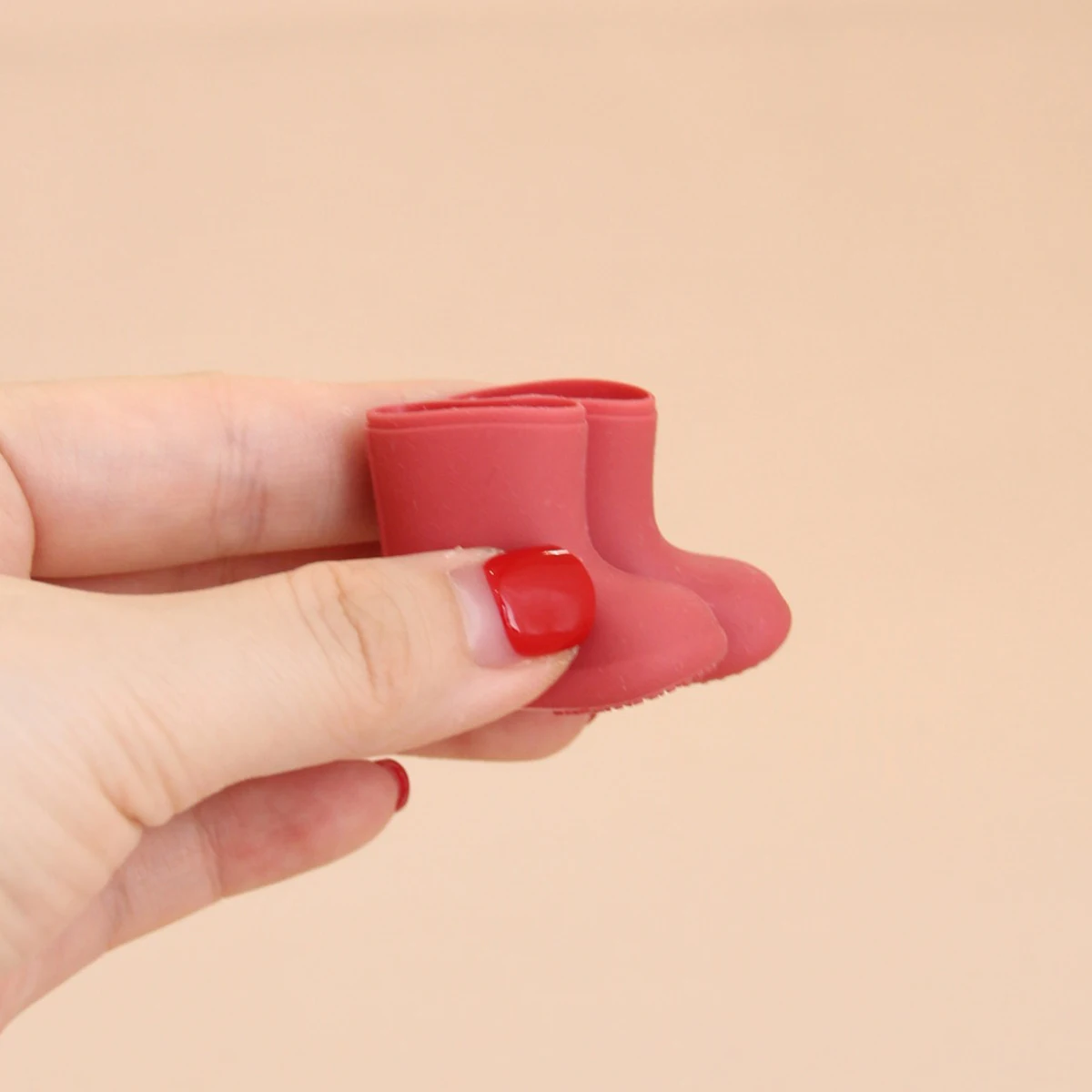 مصغرة محاكاة احذية المطر سيليكون 2 أزواج مناسبة ل 1:12 Bjd Ob11 بيت الدمية ديكور المنزل