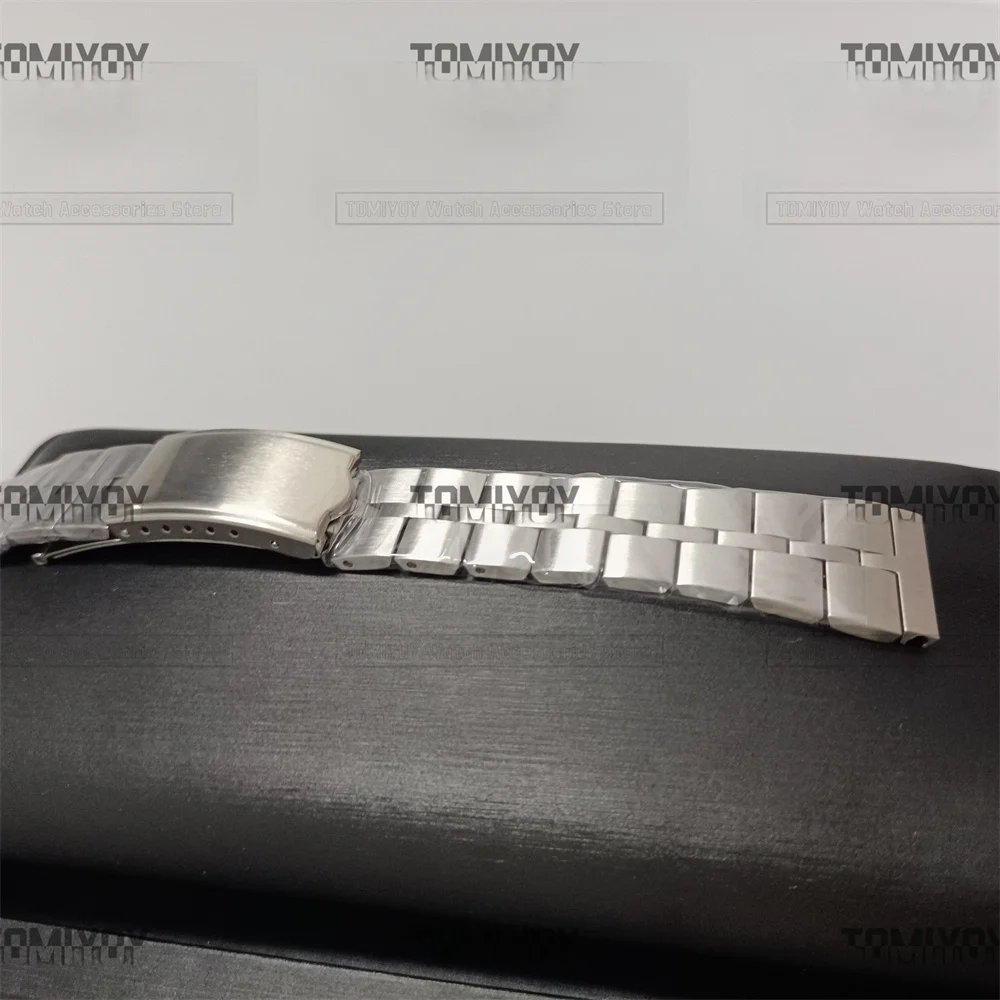 Stainless Steel Fold Buckle Clasp Wrist Belt Brushed Texture Silver Watch Band Strap Bracelet For Seiko Z040S Watch Accessories