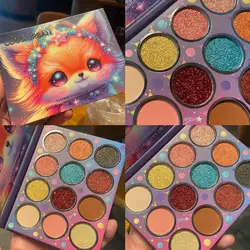 Cartoon Animal New Cute Pet Unicorn 12 Colors Eye Shadow Plate Mashed Potatoes Shimmer Matte Ins Performance Stage Makeup