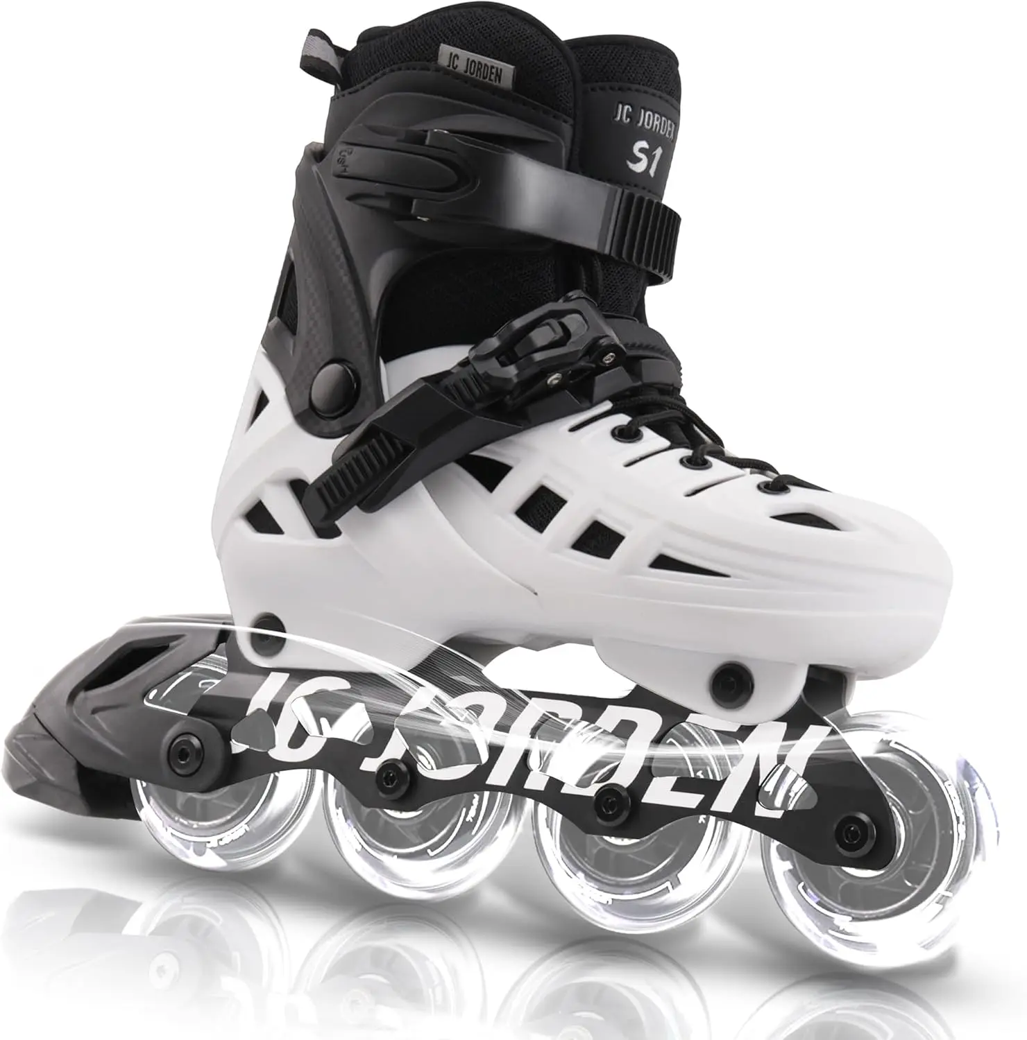 

Adjustable Light-Up Inline Skates for Kids, Teens & Adults with 4 Sizes, Durable Shell & Wheels