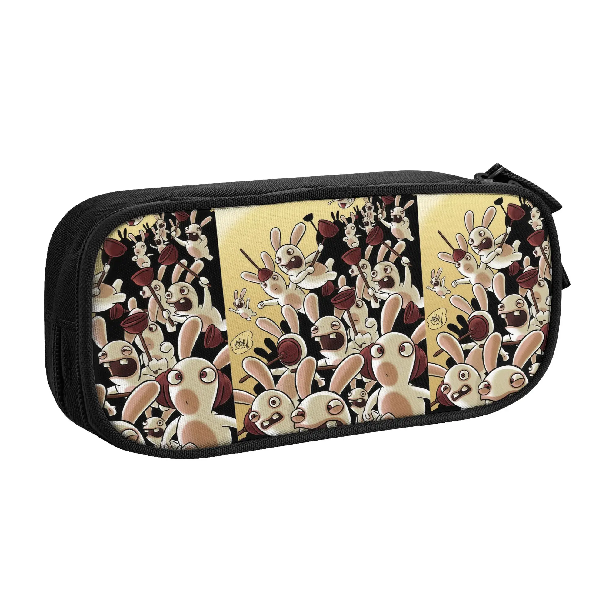 1 piece Stylish goofy floppy ear Pencil Case Boys Pen Bag Raving Rabbids School Stationery Bag