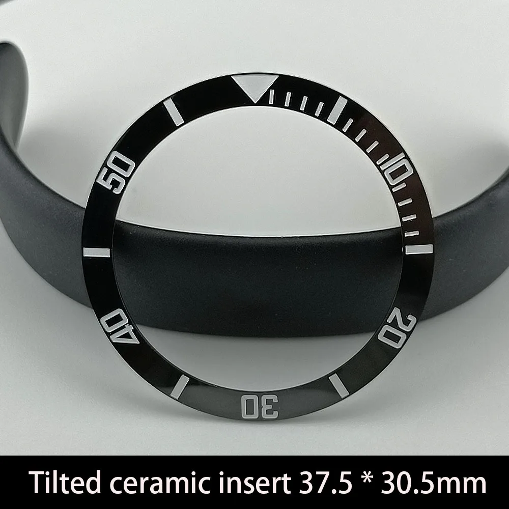 Tilted ceramic/aluminum frame insert 37.5 * 30.5mm  replace watch accessories parts watch case  replace accessories watch ring