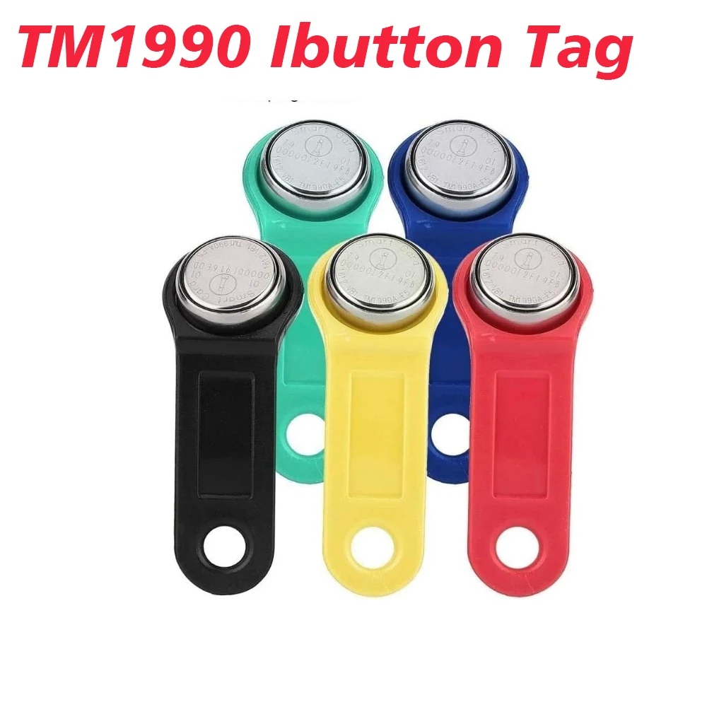 TM1990 Ibutton Tag TM Card with Metal Ring for Magnetic i Button Contact Smart Magnetic induction Key Card