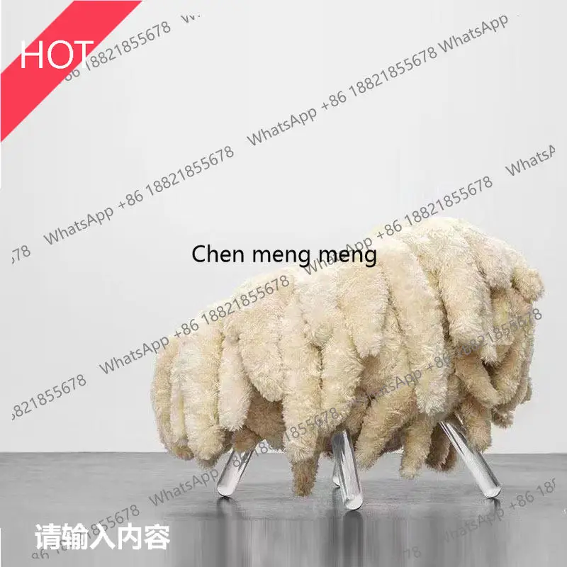03A Nordic creative simple modern single chair plush art sofa chair hall reception leisure chair