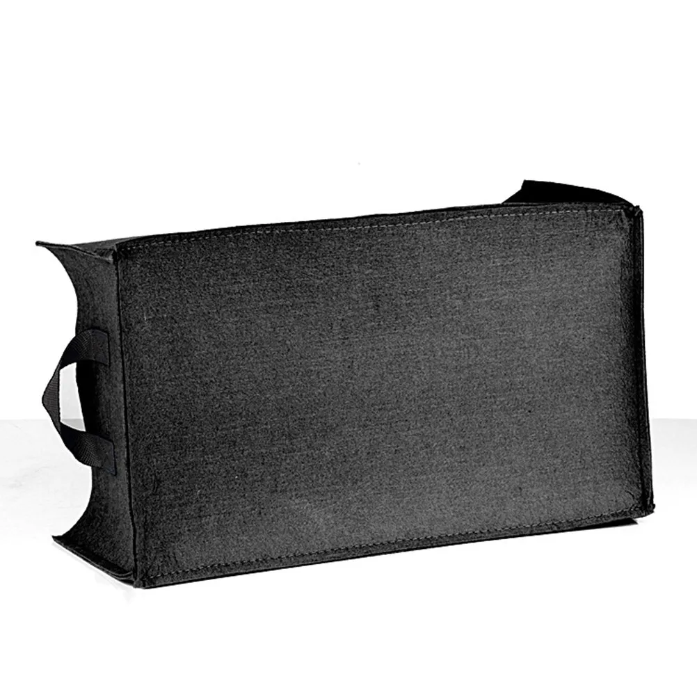 Square Strawberry Plant Growth Bag Medium Black Double Handles Foldable Root Control Aeration Nursery Bag Vegetable Garden Use
