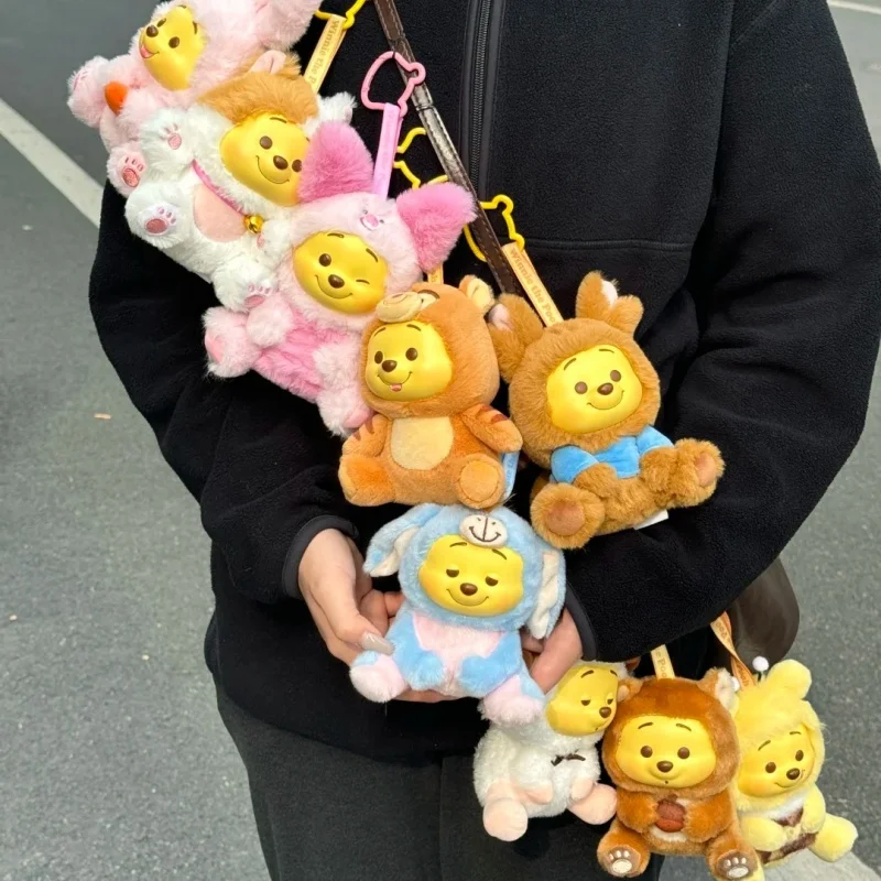 

Genuine Winnie The Pooh Blind Box Naughty Party Glue Plush Figure Pendant Doll Girl Gift Toy Collectible Mysterious Box Figure