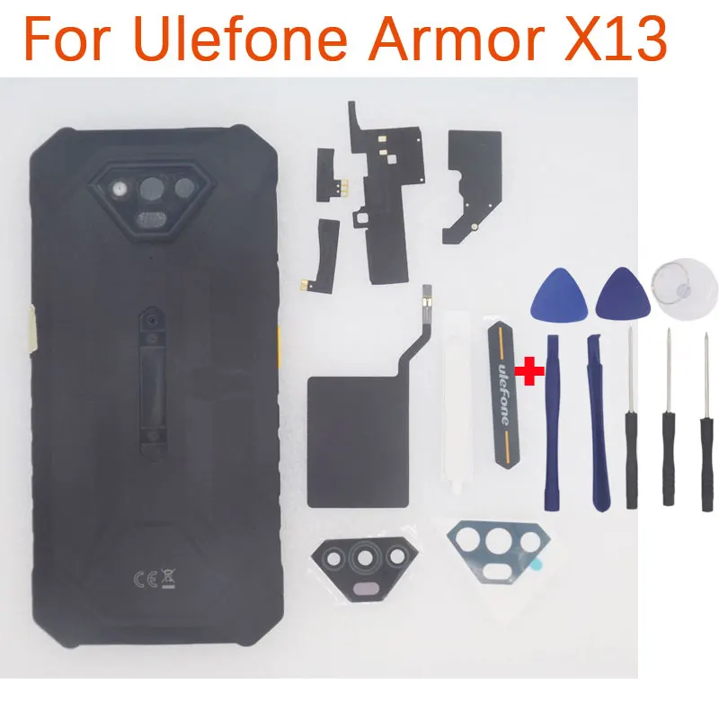 New Original Ulefone Armor X13 Battery Cover Back Cover Fingerprint Cable Receiver Camera Lens NFC Antenna For Ulefone Armor X13