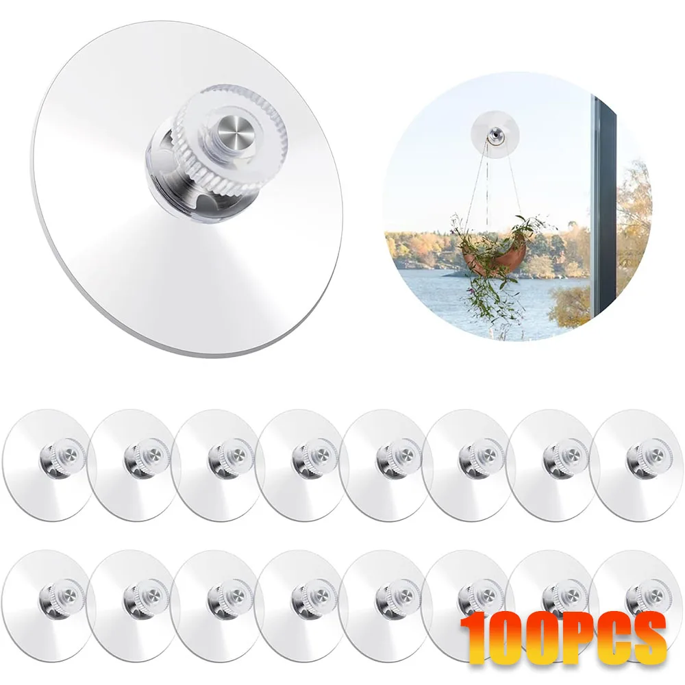 5-100PCS Plastic Sucker Pad Holder 41/53/58 Mm with Screw Clear PVC Sucker Pads Extra Strong Suction Cup Glass Suction Holder