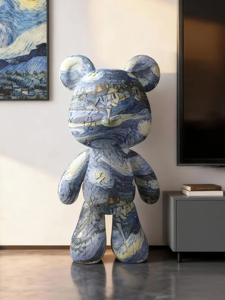 

Домашний декор, звездное небо, синий медведь, украшение для пола, скульптура, роскошная гостиная, вход, ТВ-шкаф, статуя, украшение, подарок