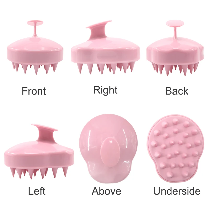 LOHAS Portable Hair Brush Slicone Shampoo Brushes Hair Massage Comb Dry Washing Head Scalp Massager Brush for hair growth