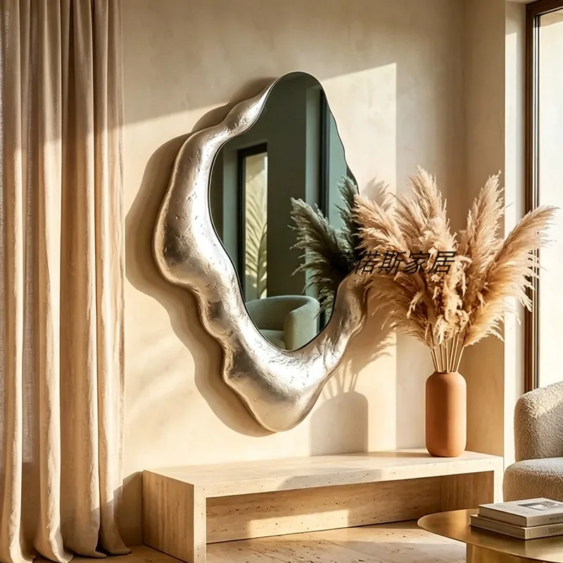 Luxury Irregular Mirror Decoration Wall Modern Vanity Art Aesthetic Nordic Mirror Asymmetrical Hanging Espelhos Home Products