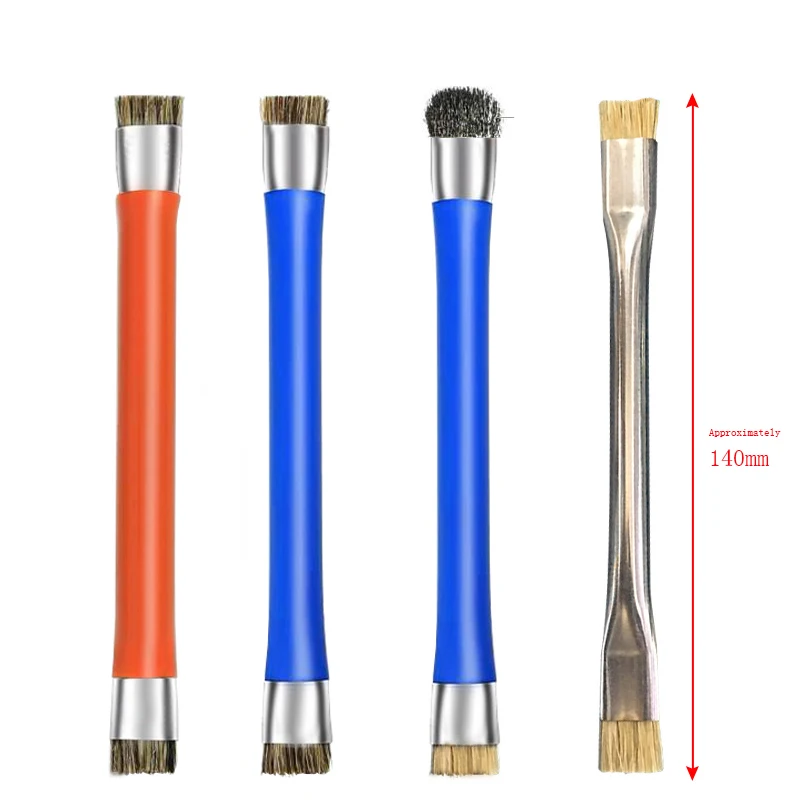 MILE Double Head Brush ESD Safe Brush Anti-Static Brush Repair Electronics Tool Kit BGA PCB Repair Cleaning Brush