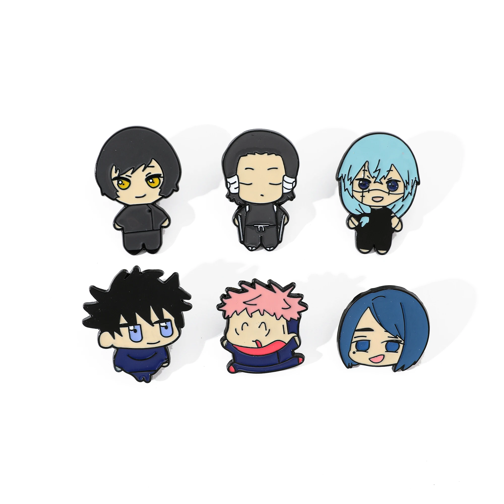 

Набор из 6 брошей: Металлические значки и аксессуары из сплава с мультяшным дизайном, вдохновленные аниме «Война возвращения», с изображением гигантского узла, Хисахито, Ся Юэджи