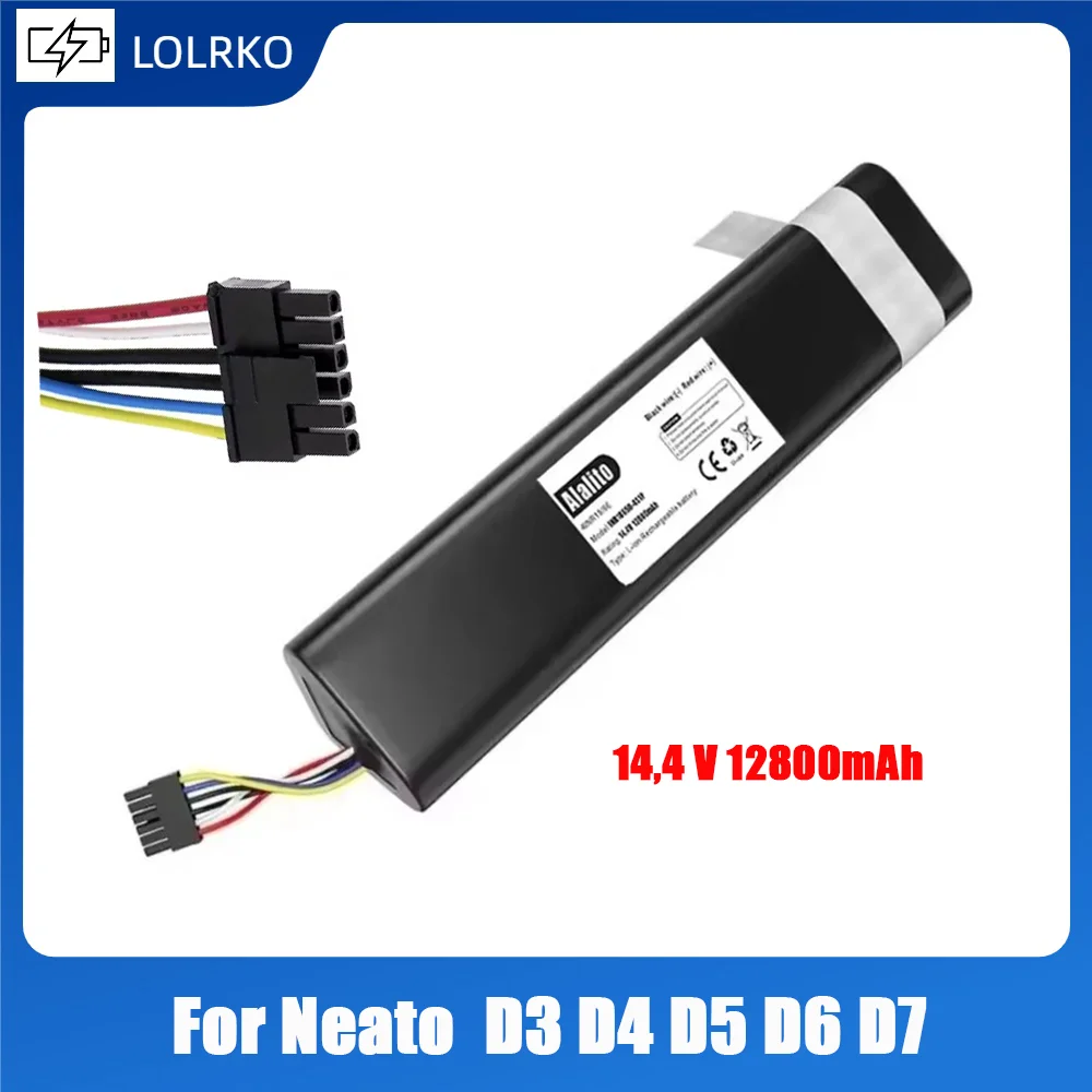 

Original 14.4V 12800mAh Li ion Replacement Battery For Neato Botvac D3 D4 D5 D6 D7 945-0225/205-0011 Sweeping Robot