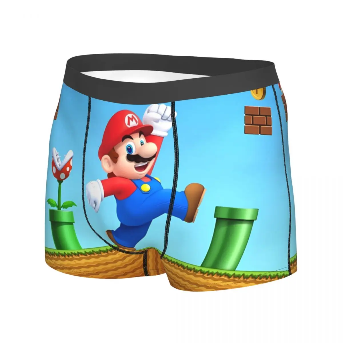 Super-Marios Underwear Comfortable Underpants Custom DIY Boxer Brief For Man Pouch Oversize Boxer Shorts