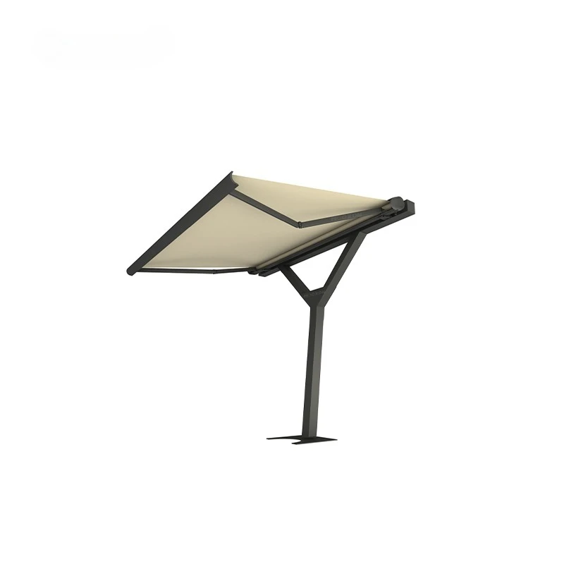 Retractable Roof Awning Luxury Outdoor Carbon Steel Electric Waterproof Gazebo Awning is suitable for café and restaurant use