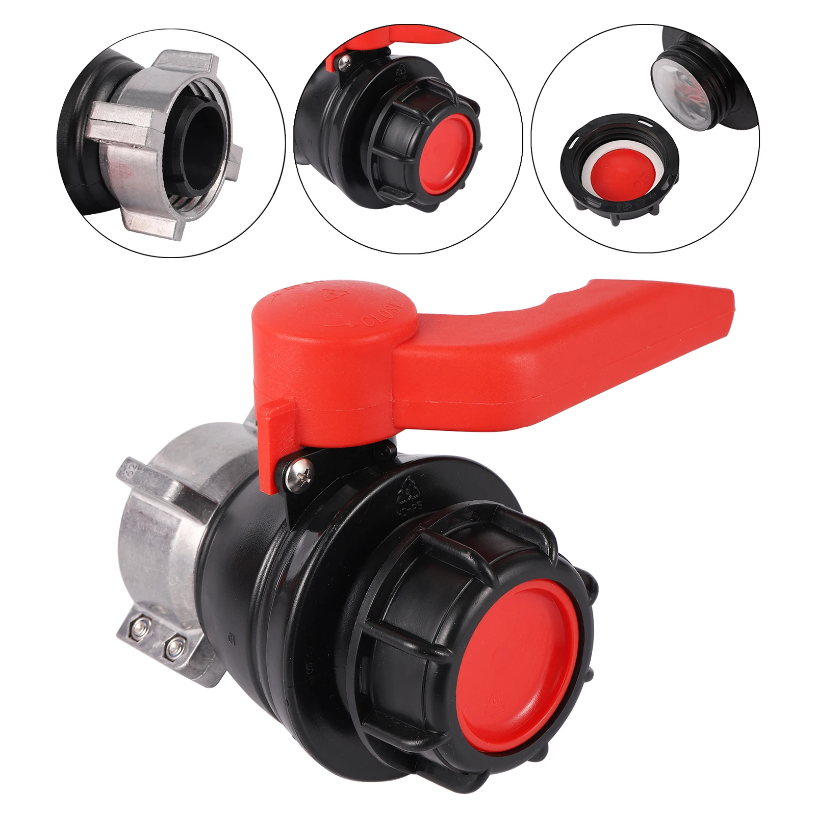 62/75/ 80mm Coarse to Outlet 60mm Coarse Thread Ball Valve IBC Tank Buttress Adapter Intermediate Bulk Container Discharge Valve