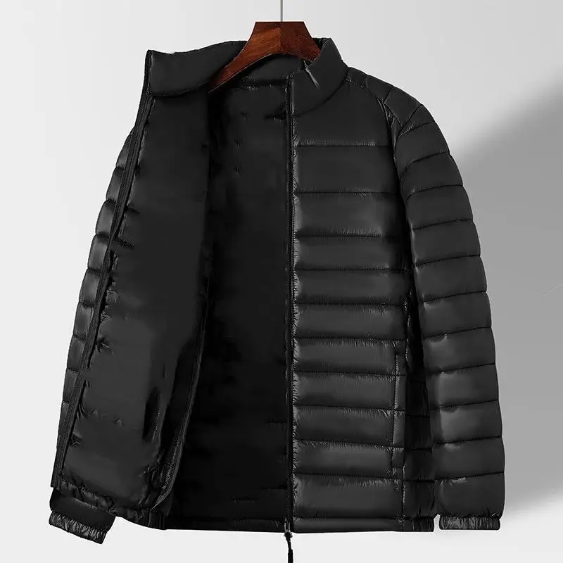 

Новая осенне-зимняя мужская утепленная куртка из хлопка больших размеров для мужчин среднего и молодого возраста, теплая, с защитой от холода, с воротником-стойкой, верхняя одежда для отцов