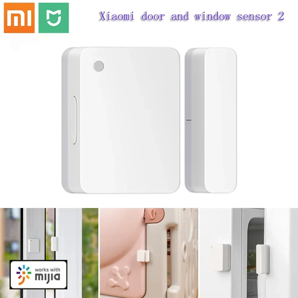 

Original Xiaomi Mijia Window Door Sensor 2 Bluetooth 5.1 Set Trigger And Alarm Away From Home Modes Using Mi gateway