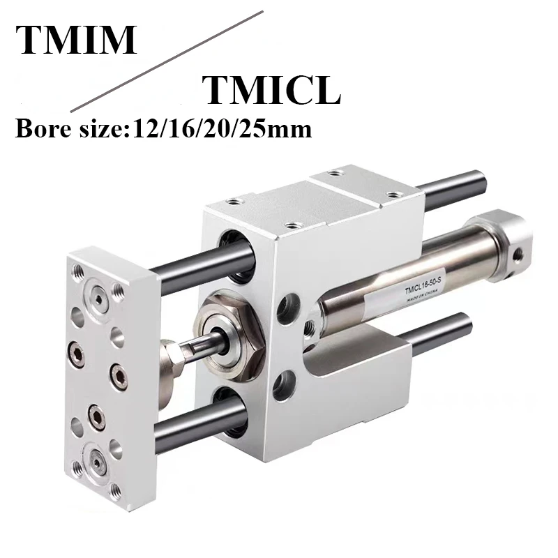 

AirTAC Type TMI TMIC With Double Rod Guide Frame Pneumatic Air Cylinder TMIM TMIL TMICM TMICL Bore 12/16/20/25mm