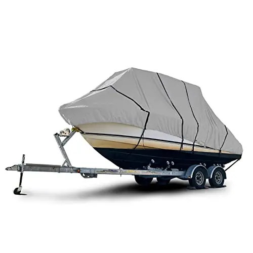 Immagine 3: Copertura per barca con parte superiore a T resistente Oxford 600D 24FT
