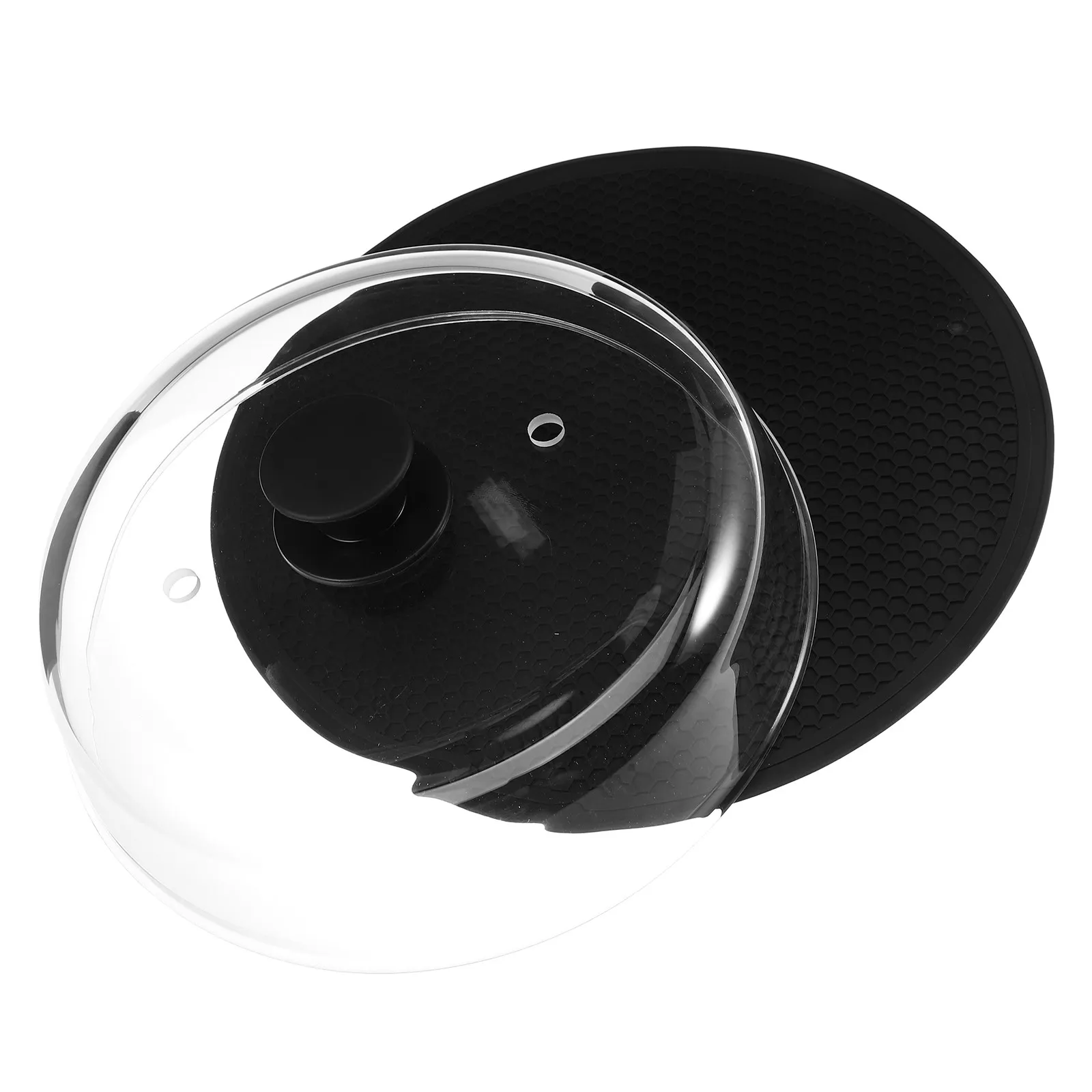 Glass Microwave Splatter Cover 10 Inch Borosilicate Heat Resistant Lid Anti-Splatter Splashproof Guard for Food Plates Bowls