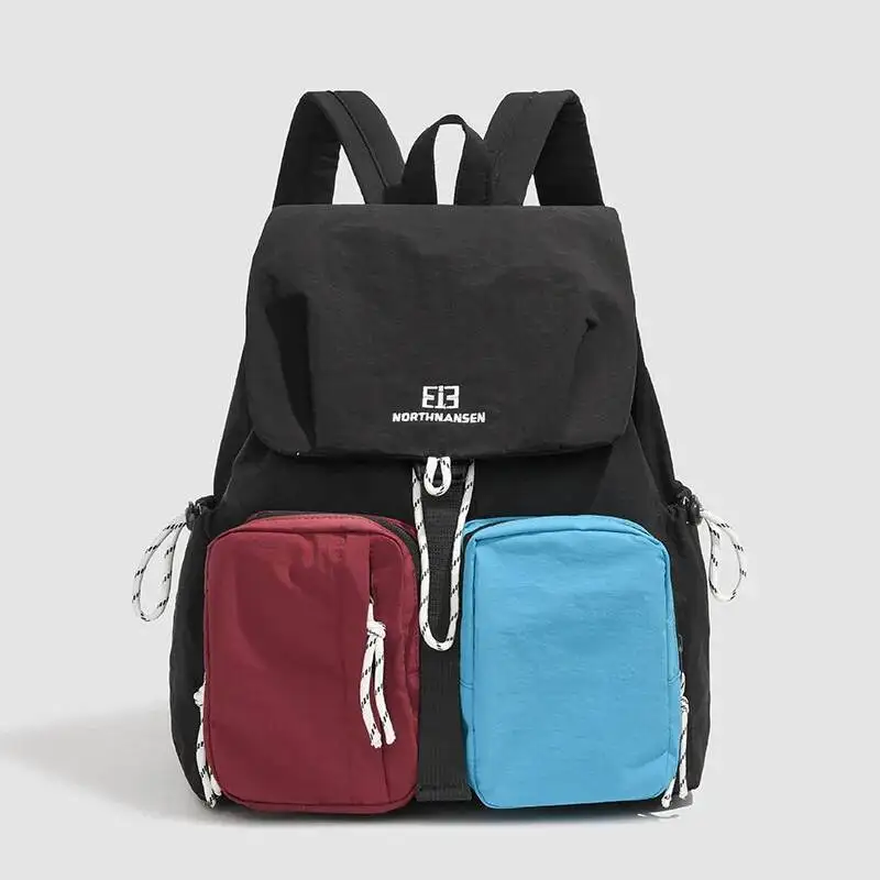 Casual Double Shoulder Bag Trendy Water-Resistant Nylon Bag Large Capacity On Sale Personality Versatile Student Backpack