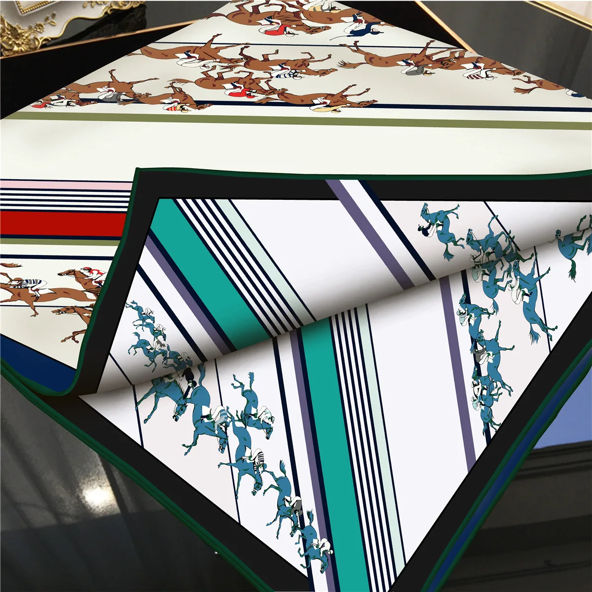 Double Sided Twill Scarf 90cm Square Bandanas Head Hair Shawls Foulard Bag Belt Decoration Christmas gifts