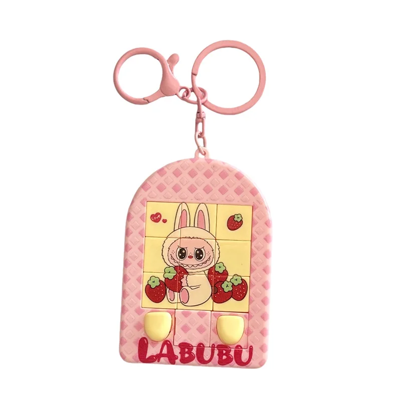 سلسلة مفاتيح ألغاز كرتونية إبداعية من مينسو، قلادة طالب تعليمية لتخفيف التوتر، زخرفة سلسلة المفاتيح