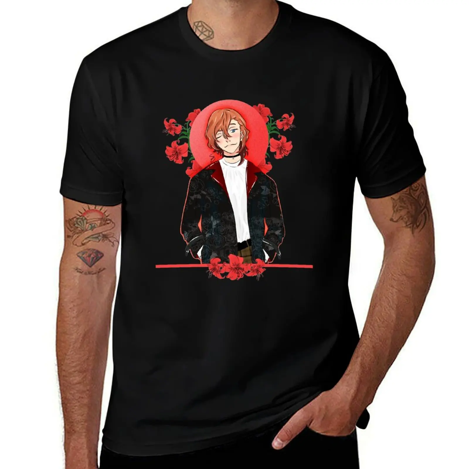 

Chuuya flowers T-Shirt graphic t shirt vintage vintage t shirts customizeds mens t shirt