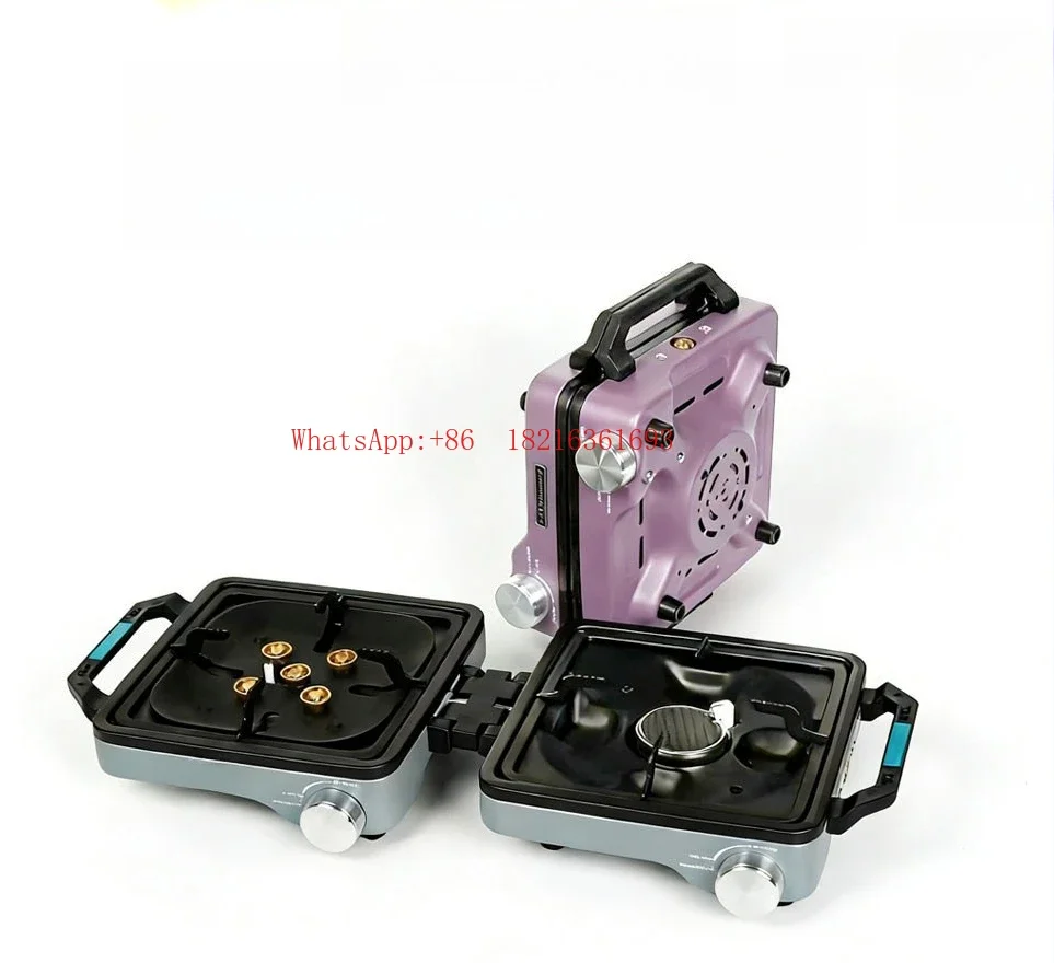 2026GOOD New Outdoor Portable Double Head Cassette Stove Camping Stove Tea Cooking Equipment Full Set