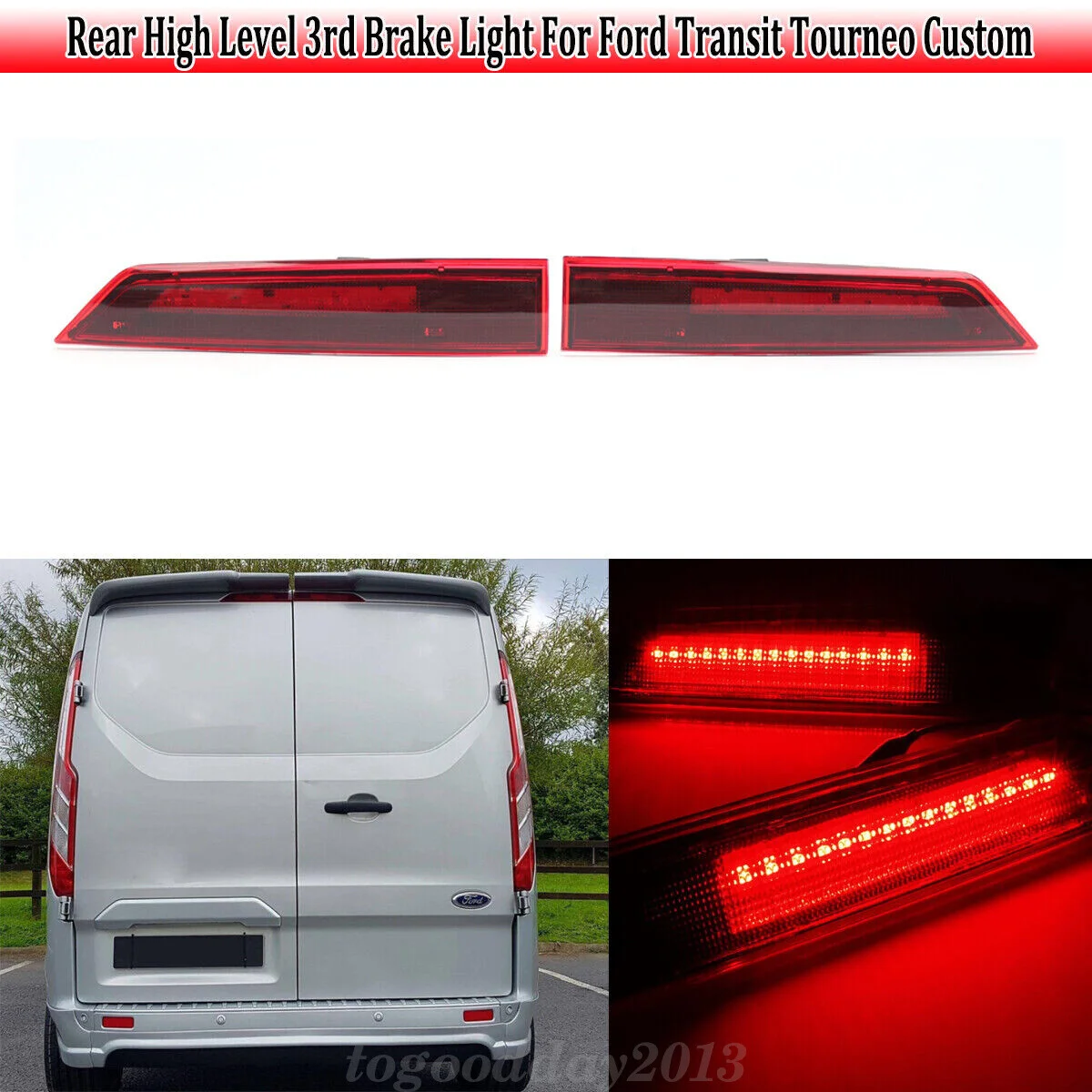 LED Rear High Level Third Stop Brake Light Warning Brake Lamps EU Vehicle Car Accessories For Ford Transit Tourneo Custom 12-21