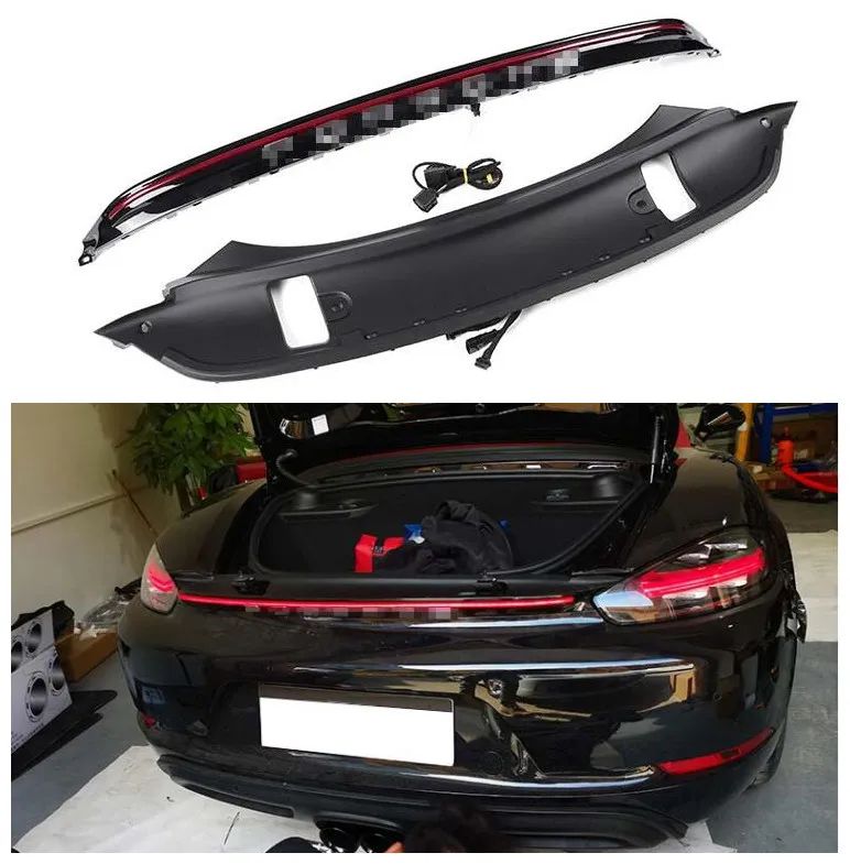 

LED Through trunk Tail For Porsche 718 Cayman Boxster 2016-2021 Rear Lamp Streamer Through LED Turn Signal Width Light