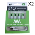 8 PCS AAA and 2cable