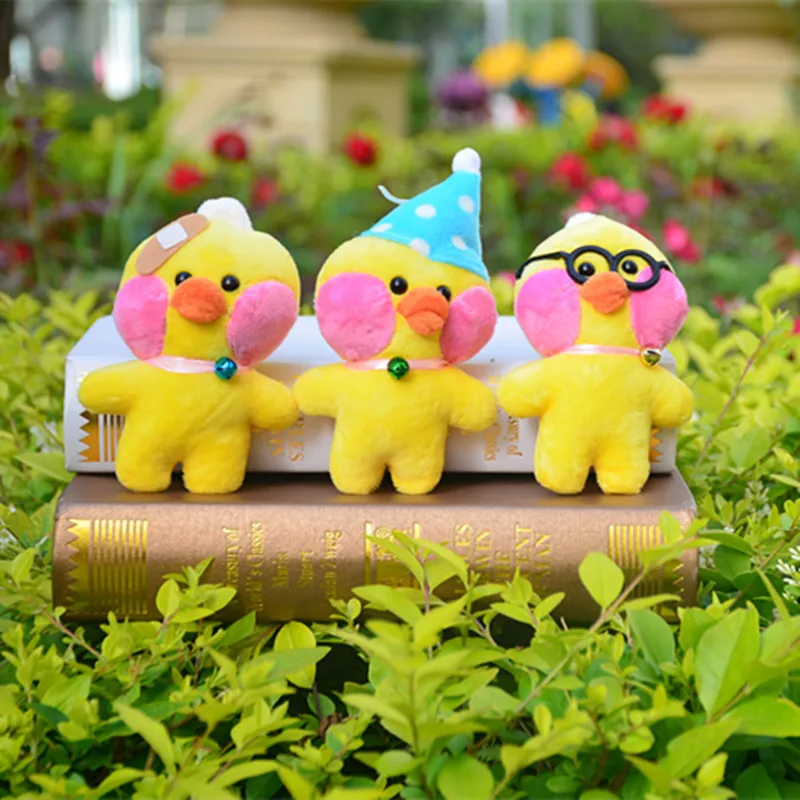 12cm Korean Hyaluronic Ducks Acid Doll Duck Pendant Plush Stuffed Animals Soft Toys Lalafanfan Duck Keychain Birthday Gifts Kids