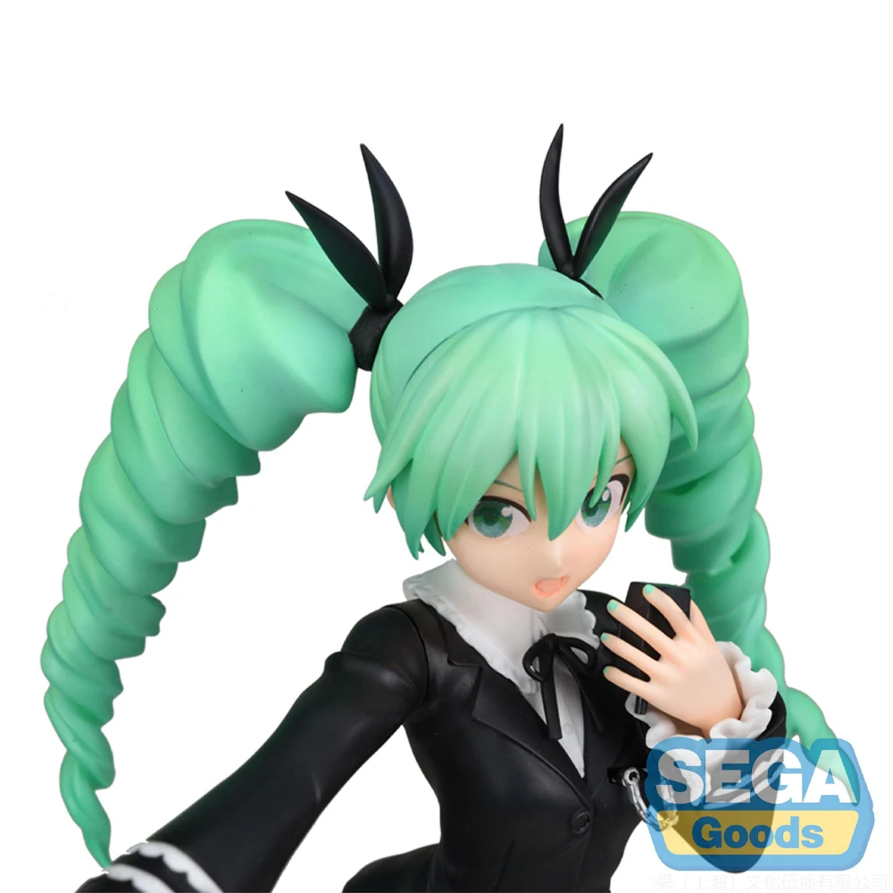 Original Sega Project Diva Arcade Future Tone Hatsune Miku Super Premium Action Figure Dark Angel 26Cm Genuine In Stock