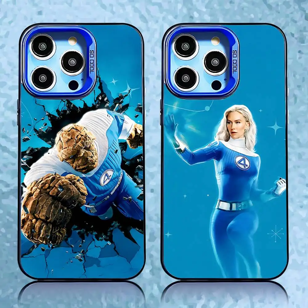 

F-FantasticES 4 F-FourS Phone Case For iPhone 16,15,14,13,12,11,Pro,XS,Max,Plus,Mini,SE Blue Candy Matte Shockproof Cover