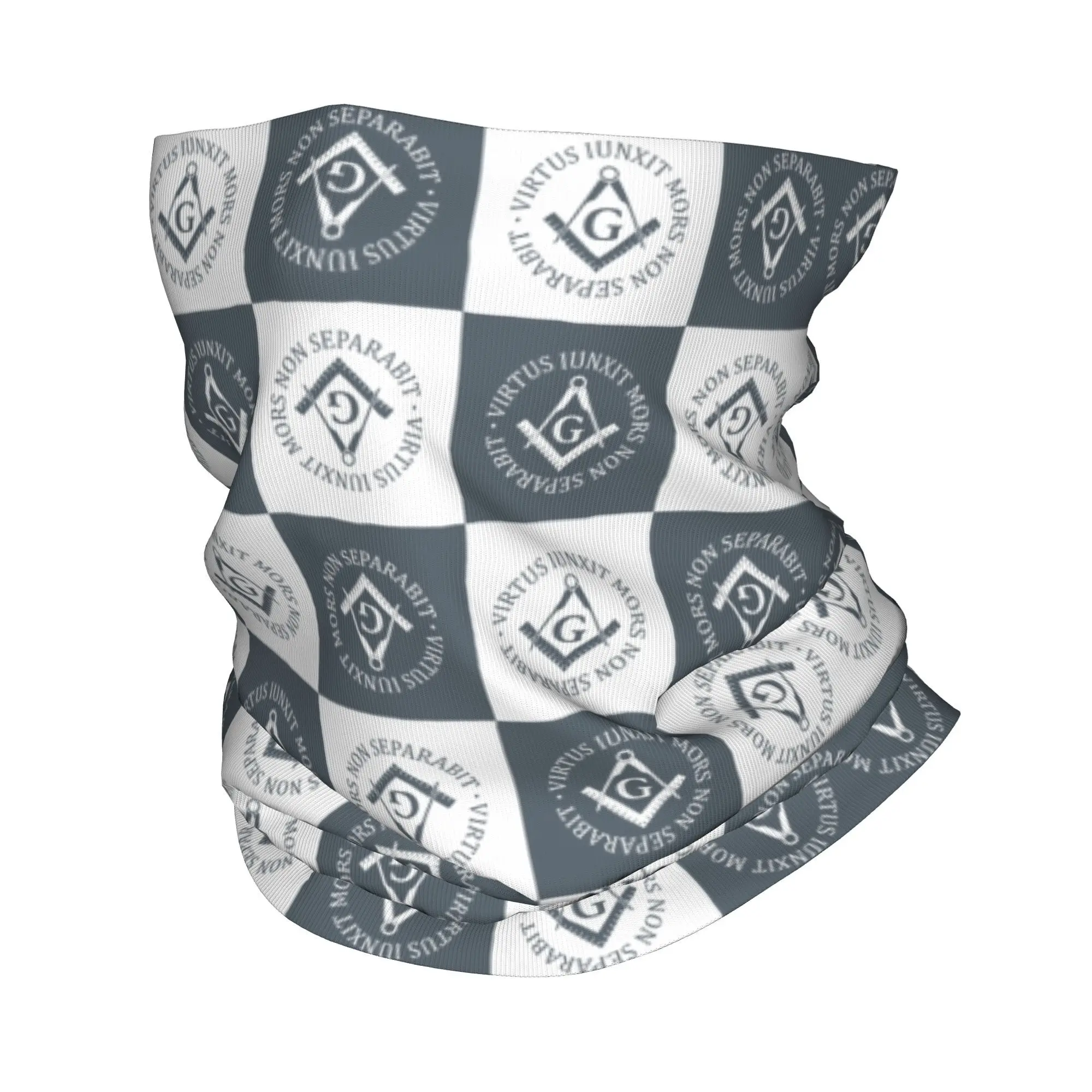 

Custom Freemasonry Sign Bandana Neck Gaiter for Ski Camping Women Men Wrap Scarf Masonic Balaclava Warmer