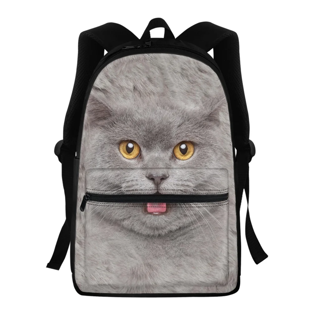 3D Printed Laptop Teen Backpack Creative Cat Pattern Kids Backpack Girl Custom Boy Capacity Backpack