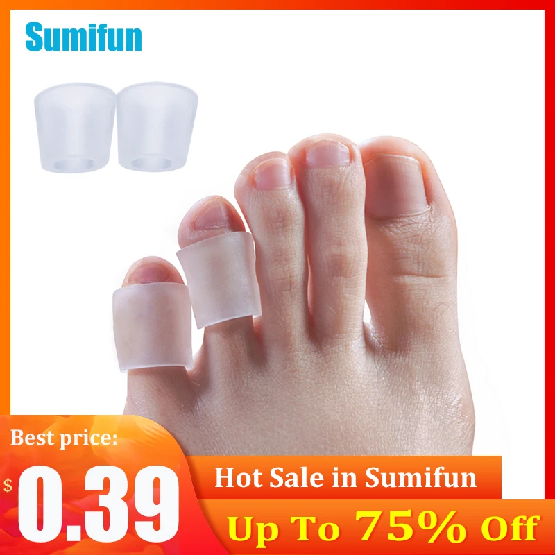 2Pc/Pair Toe Separator Silicone Transparent Protector Foot Corns Calluses Protective Case Wear Resistant Feet Care Pedicure Tool