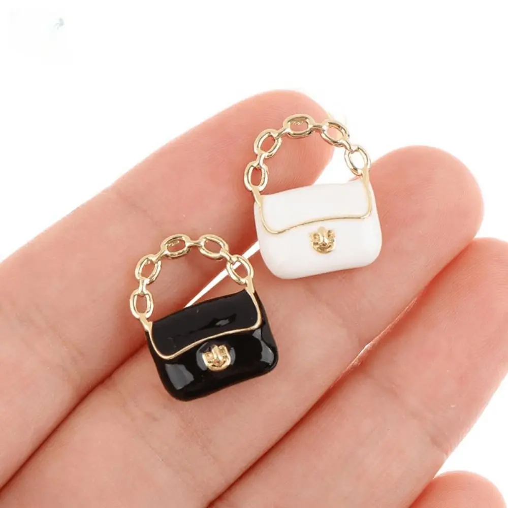 

1:12 Dollhouse Miniature Metal Handbag Black White Purse Fashion Doll Bag Accessories Modle Scene Decoration Toys Gift