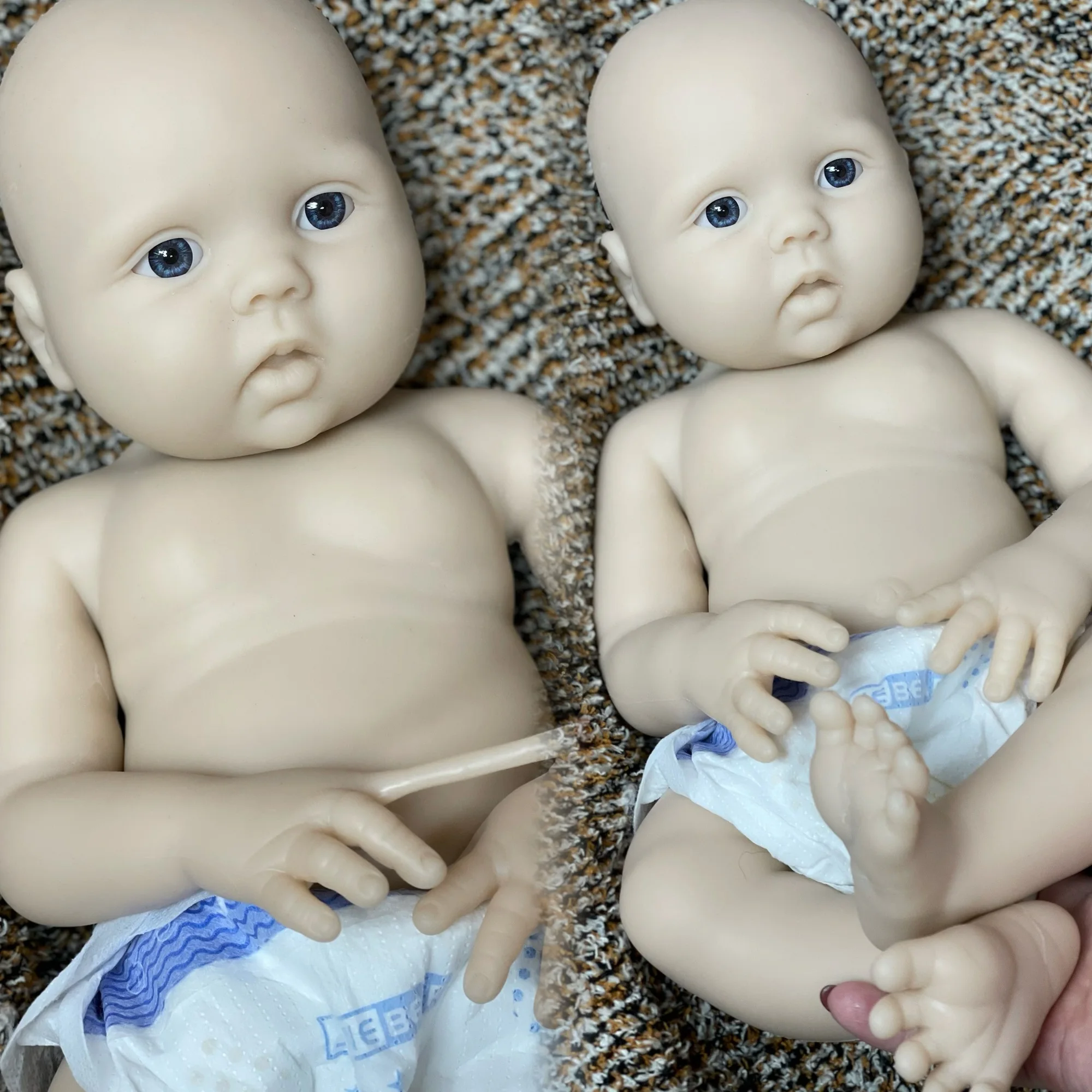 

Unpainted All Silicone Girl 45CM Full Solid Silicone Bebe Reborn Doll Handmade Newborn Baby Doll Boneca Reborn Corpo De Silicone